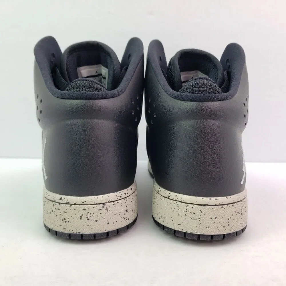Nike Jordan 1 Flight 4 Prem BG Boys Sz 7Y Womens Sz 8.5 Black Pure Platinum Shoe